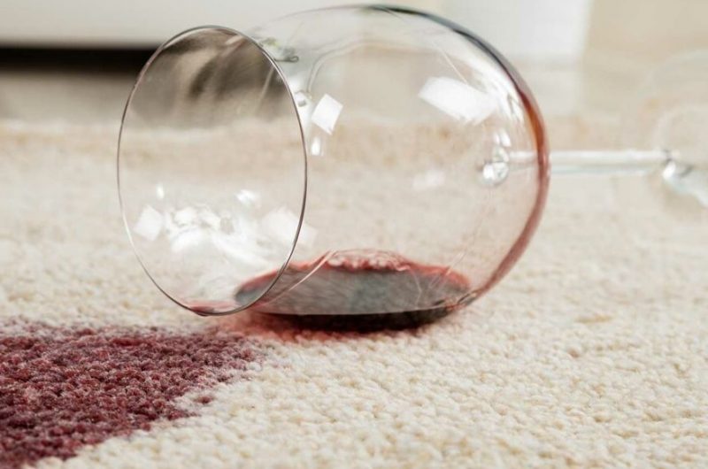 tache vin rouge tapis